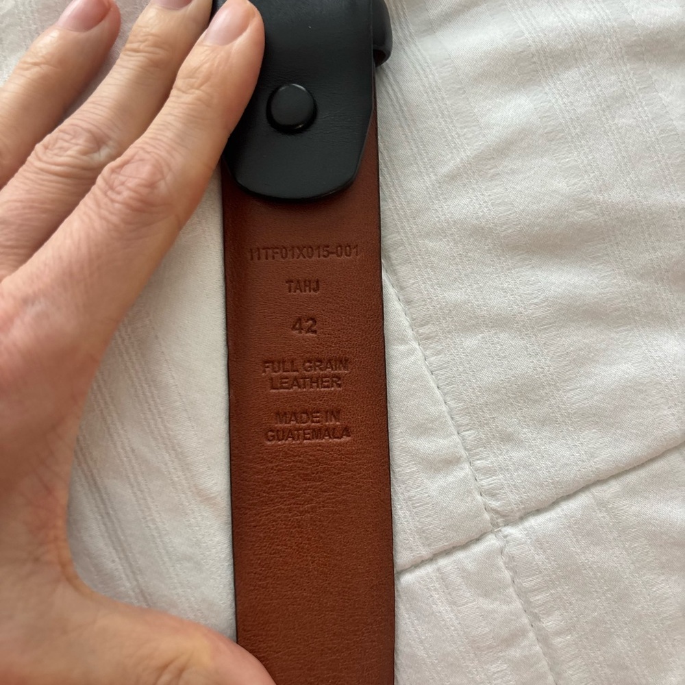 Trafalgar Brown Leather Belt with Silver Buckle